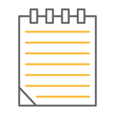 Web Kullanımı için Not Simgesi, Vektör İllüstrasyonu