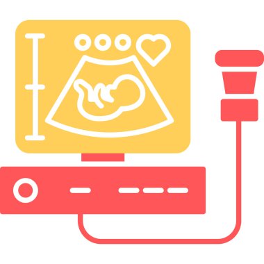 Web kullanımı için Ultrason Simgesi, Vektör İllüstrasyonu