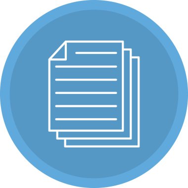 Web Kullanımı için Kağıt Simgesi, Vektör İllüstrasyonu