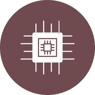 Çip Simgesi, Web Kullanımı için Vektör İllüstrasyonu