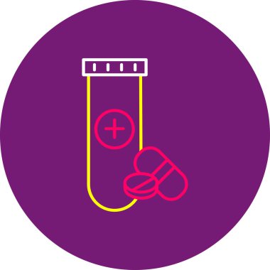 Web kullanımı için İlaç Simgesi, Vektör İllüstrasyonu