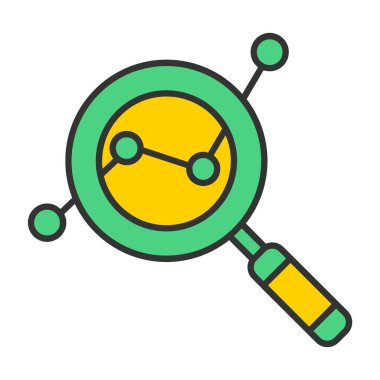 Web Kullanımı için Araştırma Simgesi, Vektör İllüstrasyonu