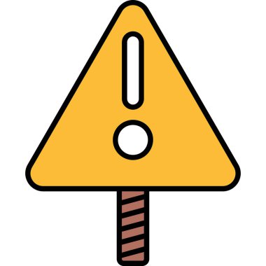 Web kullanımı için Uyarı İşareti Simgesi, Vektör İllüstrasyonu