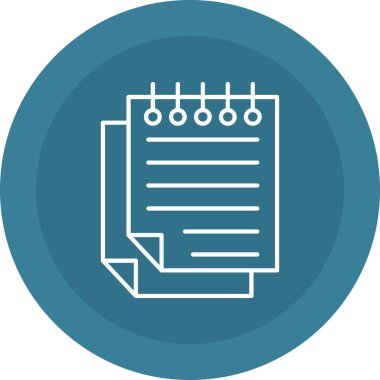 Web Kullanımı için Yapışkan Notlar Simgesi, Vektör İllüstrasyonu