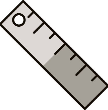 Web Kullanımı için Cetvel Simgesi, Vektör İllüstrasyonu