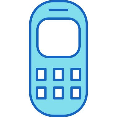 Web Kullanımı için Eski Telefon Simgesi, Vektör İllüstrasyonu