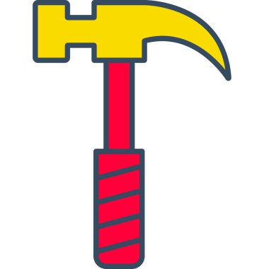 Çekiç Simgesi, Web Kullanımı için Vektör İllüstrasyonu