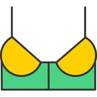 Web Kullanımı için Sütyen Simgesi, Vektör İllüstrasyonu