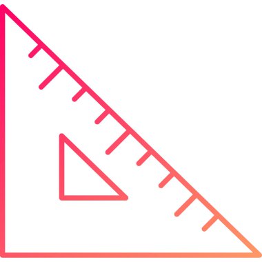 Web Kullanımı için Cetvel Simgesi, Vektör İllüstrasyonu