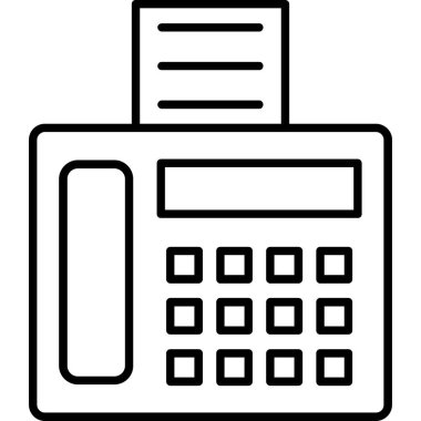 Web Kullanımı için Faks Simgesi, Vektör İllüstrasyonu