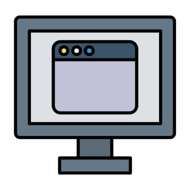 Web Kullanımı için Web Simgesi, Vektör İllüstrasyonu