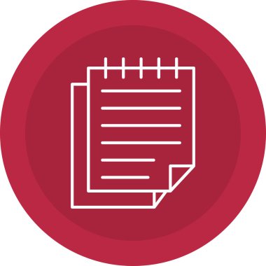 Web Kullanımı için Notlar Simgesi, Vektör İllüstrasyonu