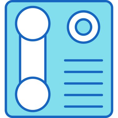 Web Kullanımı için Wall Phone Simgesi, Vektör İllüstrasyonu