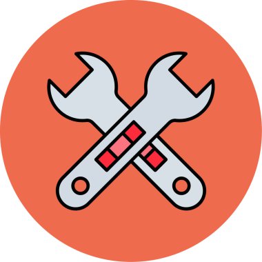 Web Kullanımı için Vektör İllüstrasyonu Çapraz Anahtarı Simgesi