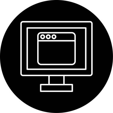 Web Kullanımı için Web Simgesi, Vektör İllüstrasyonu