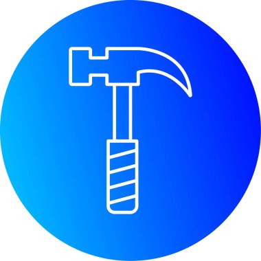 Çekiç Simgesi, Web Kullanımı için Vektör İllüstrasyonu