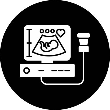 Web kullanımı için Ultrason Simgesi, Vektör İllüstrasyonu