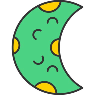 Yarım Ay Simgesi, Web Kullanımı için Vektör İllüstrasyonu