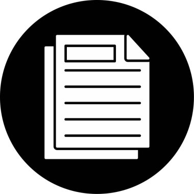 Web Kullanımı için Belge Simgesi, Vektör İllüstrasyonu