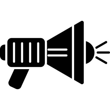 Web Kullanımı için Megafon Simgesi, Vektör İllüstrasyonu