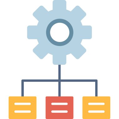 Web Kullanımı için Hiyerarşi Simgesi, Vektör İllüstrasyonu