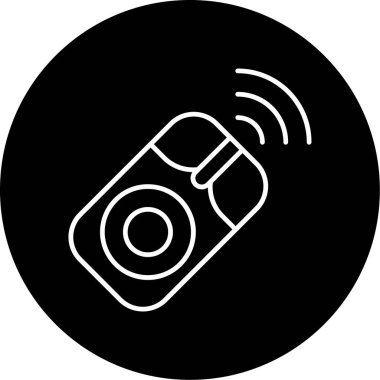 Web Kullanımı için Kablosuz Fare Simgesi, Vektör İllüstrasyonu