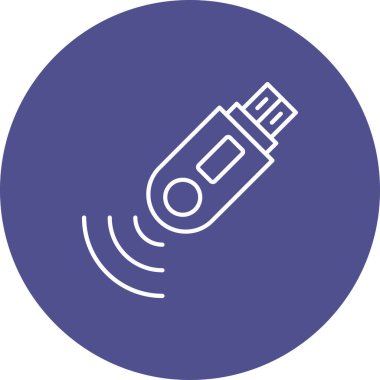 Web Kullanımı için USB Simgesi, Vektör İllüstrasyonu