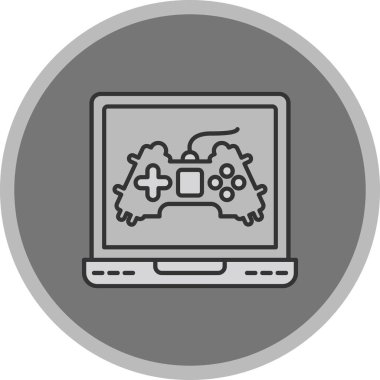 Web kullanımı için Oyun Simgesi, Vektör İllüstrasyonu