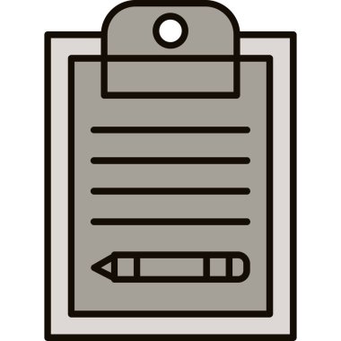 Web Kullanımı için Not Defteri Simgesi, Vektör İllüstrasyonu