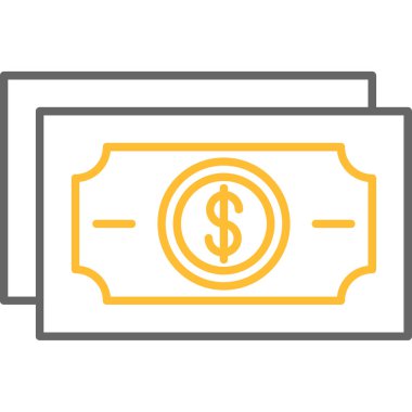 Web Kullanımı için Para Simgesi, Vektör İllüstrasyonu