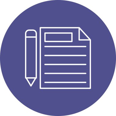 Web Kullanımı için Sözleşme Simgesi ve Vektör İllüstrasyonu