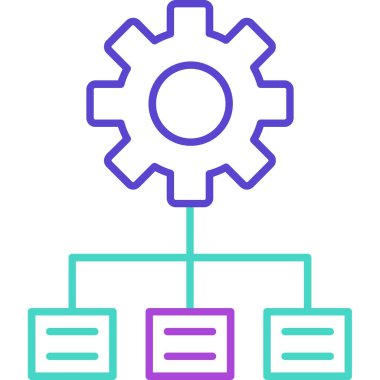 Web Kullanımı için Hiyerarşi Simgesi, Vektör İllüstrasyonu
