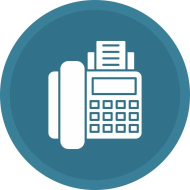 Web kullanımı için faks Simgesi, Vektör İllüstrasyonu