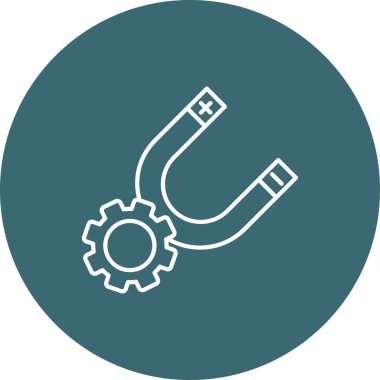 Web Kullanımı için Mıknatıs Simgesi, Vektör İllüstrasyonu