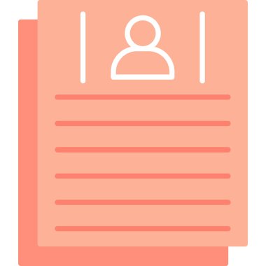 Web Kullanımı için CV Simgesi, Vektör İllüstrasyonu