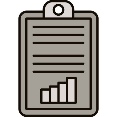 Web Kullanımı için Rapor Simgesi ve Vektör İllüstrasyonu