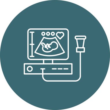 Web kullanımı için Ultrason Simgesi, Vektör İllüstrasyonu