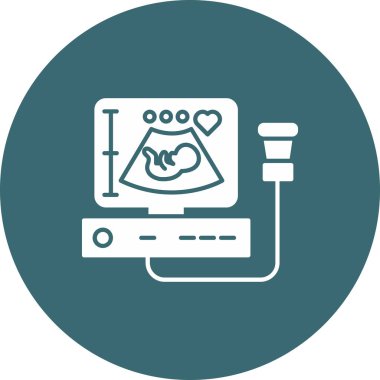 Web kullanımı için Ultrason Simgesi, Vektör İllüstrasyonu