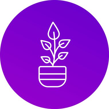 Web Kullanımı için Bitki Simgesi, Vektör İllüstrasyonu