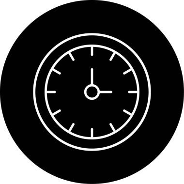 Web Kullanımı için Saat Simgesi, Vektör İllüstrasyonu