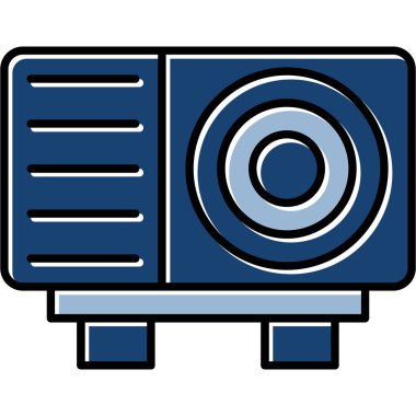 Web Kullanımı için Projektör Simgesi, Vektör İllüstrasyonu