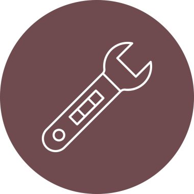 Web Kullanımı için Wrench Simgesi, Vektör İllüstrasyonu