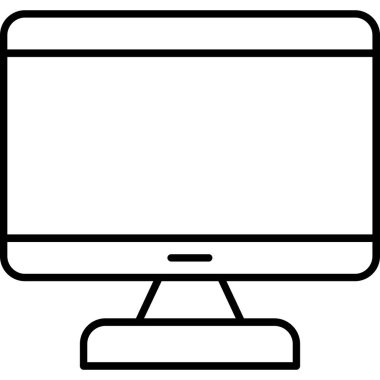 Monitor.svg Simgesi, Web Kullanımı için Vektör İllüstrasyonu
