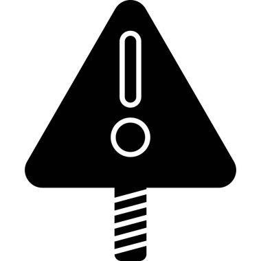 Web kullanımı için Uyarı İşareti Simgesi, Vektör İllüstrasyonu