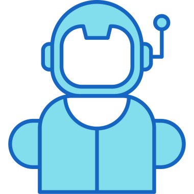 Astronot Simgesi, Web Kullanımı için Vektör İllüstrasyonu