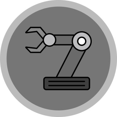 Robot Kol Simgesi, Web Kullanımı için Vektör İllüstrasyonu