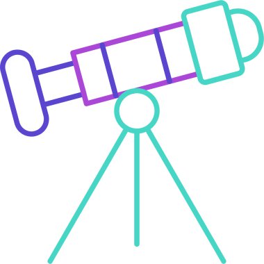 Web Kullanımı için Teleskop Simgesi, Vektör İllüstrasyonu