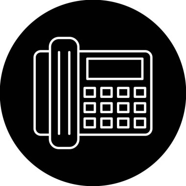 Web Kullanımı için Telefon Simgesi, Vektör İllüstrasyonu