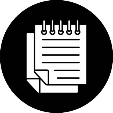 Web Kullanımı için Yapışkan Notlar Simgesi, Vektör İllüstrasyonu