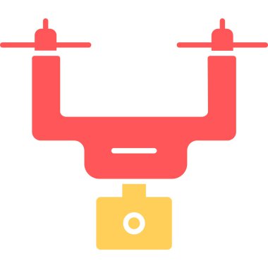 Web Kullanımı için Kamera Drone Simgesi, Vektör İllüstrasyonu